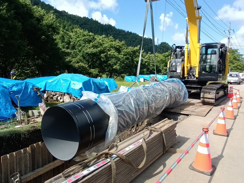 ダクタイル鋳鉄管(NS形900㎜)配管状況